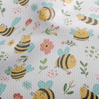 Lively Bee Athletic Mesh Flat Back
