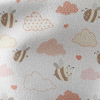 Bees And Clouds Waterproof Canvas