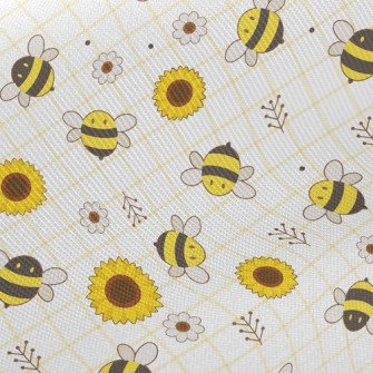 Bee And Sunflower Twill