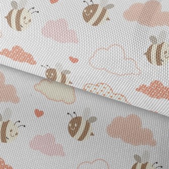 Bees And Clouds Waterproof Oxford