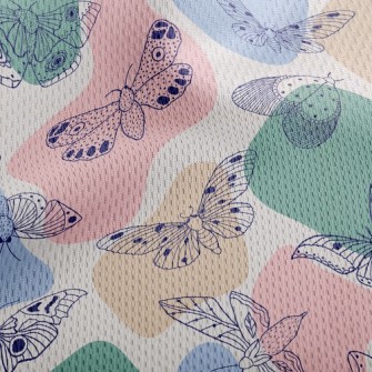 Variety Of Butterflies Athletic Mesh Flat Back