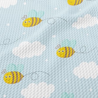 Bee White Cloud Birdseye Piqué