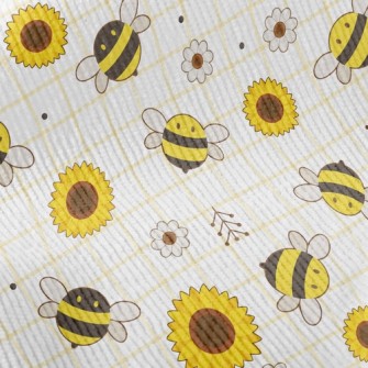 Bee And Sunflower Standard Corduroy