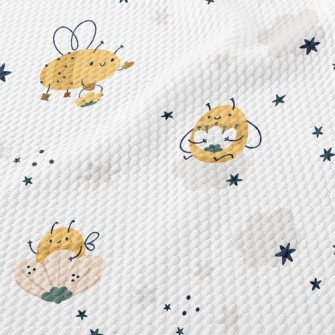 Bee In Flower Birdseye Piqué