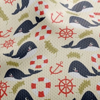 Whale And Rudder Athletic Mesh Flat Back