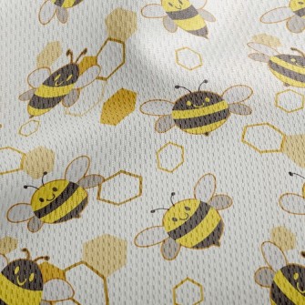 Honeycomb Bee Athletic Mesh Flat Back