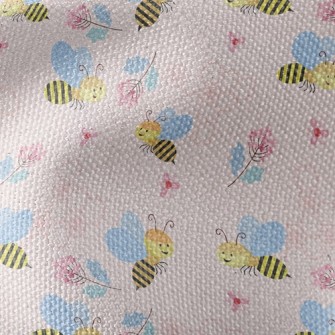 Bees And Flowers Waterproof Canvas