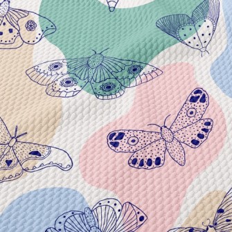 Variety Of Butterflies Birdseye Piqué