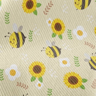 Bee And Sunflower Standard Corduroy