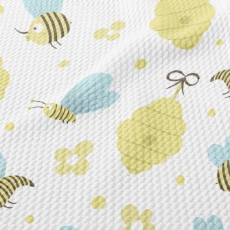 Honeycomb And Bees Birdseye Piqué
