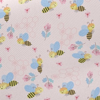 Bees And Flowers Twill
