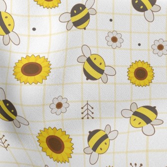 Bee And Sunflower Stretch Ponte