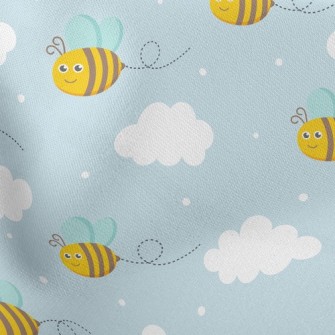 Bee White Cloud Stretch Ponte