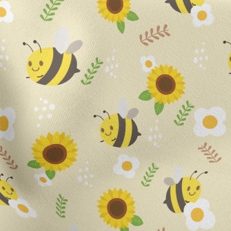 Bee And Sunflower Stretch Ponte