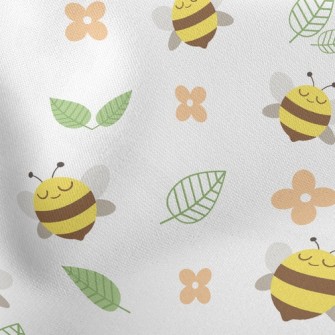 Bee And Little Flowers Stretch Ponte