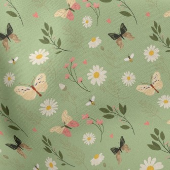 Flowers And Butterflies Stretch Ponte