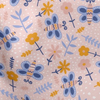 Flowers And Butterflies Stretch Ponte