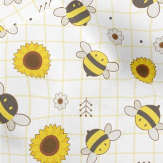 Bee And Sunflower Micro Fleece
