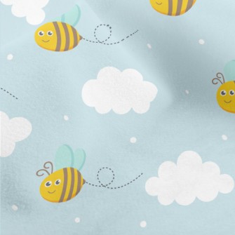 Bee White Cloud Micro Fleece