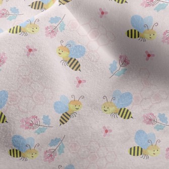 Bees And Flowers Micro Fleece