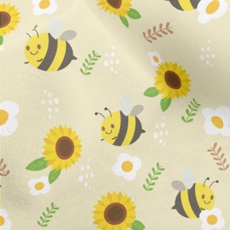 Bee And Sunflower Micro Fleece