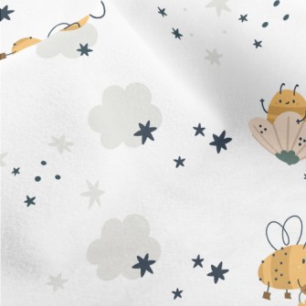 Bee In Flower Micro Fleece