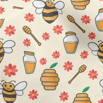 Sweet Honey And Bees Micro Fleece