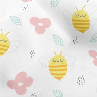 Bee And Flower Micro Fleece