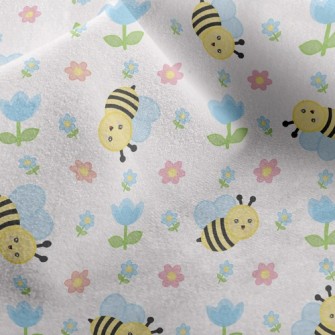 Tulips And Bees Micro Fleece