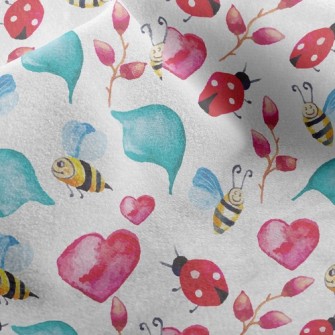 Ladybug And Bee Micro Fleece