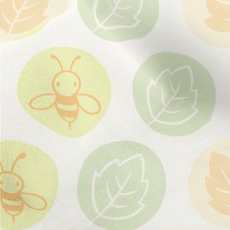 Bee And Leaves Micro Fleece
