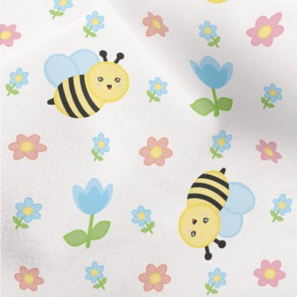 Bee And Flower Micro Fleece