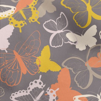 Brightly Colored Butterflies Micro Fleece