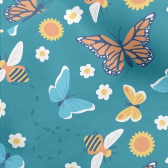 Colorful Butterflies Micro Fleece