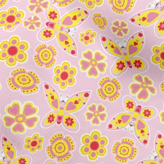 Cute Flower Butterfly Micro Fleece