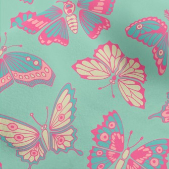 Pink Butterfly Micro Fleece
