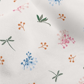 Wildflowers And Dragonflies Micro Fleece