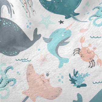 Stingray And Octopus Minky