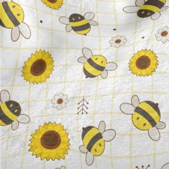 Bee And Sunflower Minky