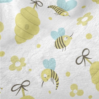 Honeycomb And Bees Minky