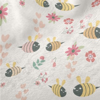 Flowers And Bees Couple Minky