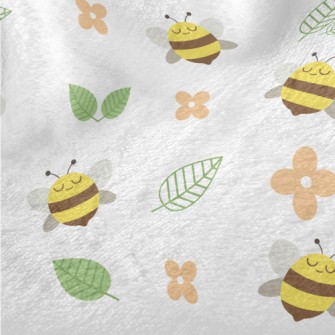 Bee And Little Flowers Minky