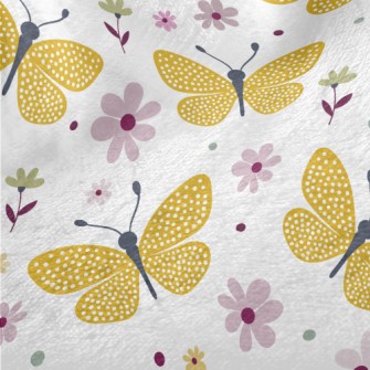 Yellow Butterfly Minky