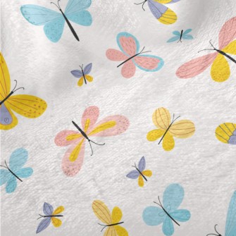 Colorful Butterflies Minky