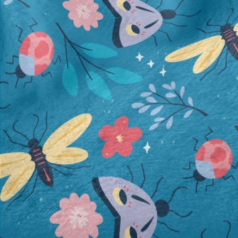 Insects And Flowers Minky