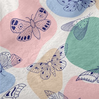 Variety Of Butterflies Minky