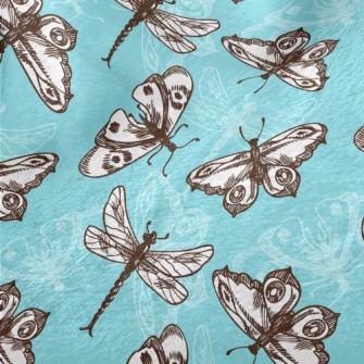 Butterflies And Dragonflies Minky
