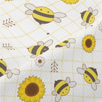 Bee And Sunflower Piqué
