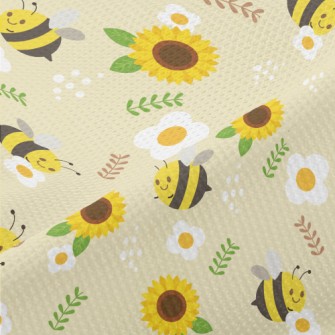 Bee And Sunflower Piqué