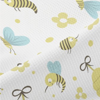 Honeycomb And Bees Piqué